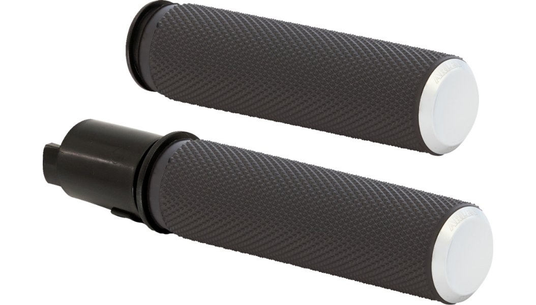 Knurled Grips, Chrome - 24-later FLHX / FLTRX