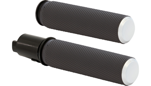 Knurled Grips, Chrome - 24-later FLHX / FLTRX