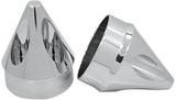 Spike Front Axle Nut Cover Chrome Pair