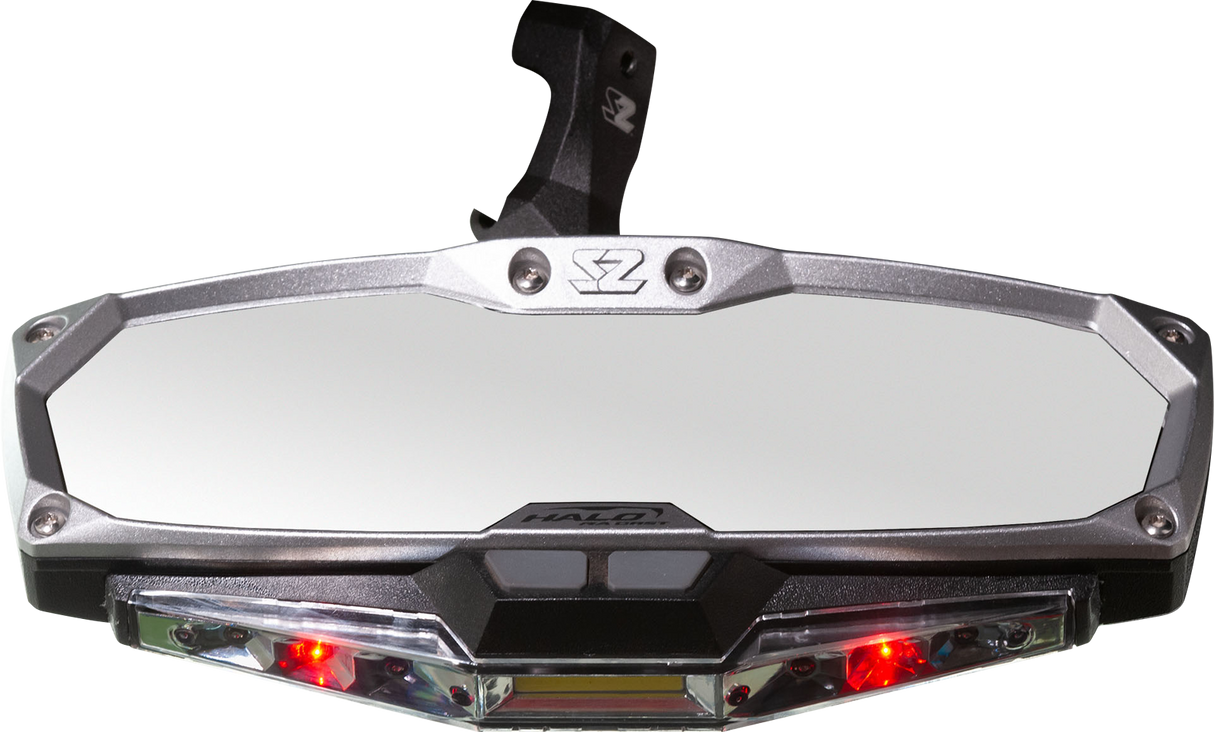 Halo R Rear View Mirror with Cast Aluminum Bezel/LED Cabin Light - Maverick X3