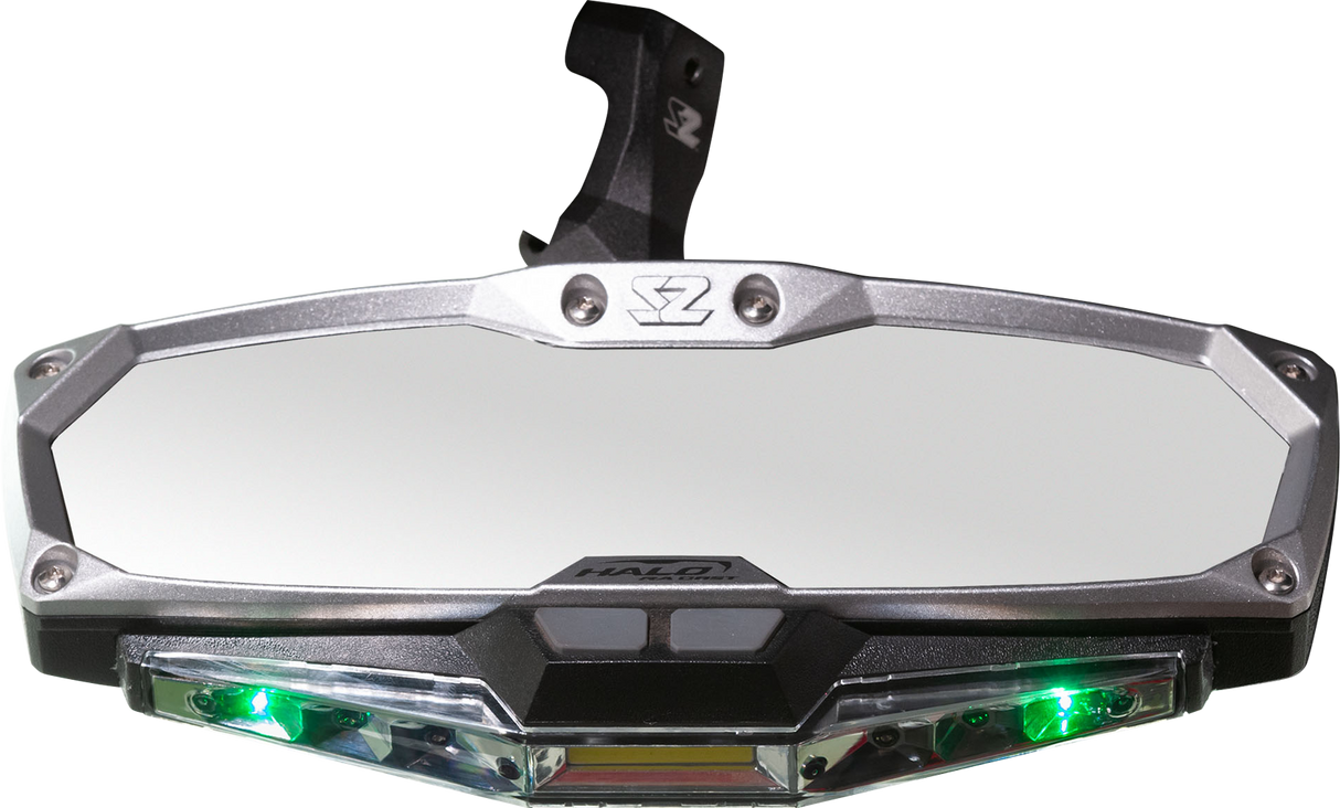 Halo R Rear View Mirror with Cast Aluminum Bezel/LED Cabin Light - Maverick X3