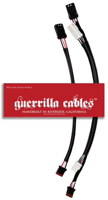 Guerrilla Cables 24020-2506 6-inch Softail hand-control and throttle-by-wire extension kit