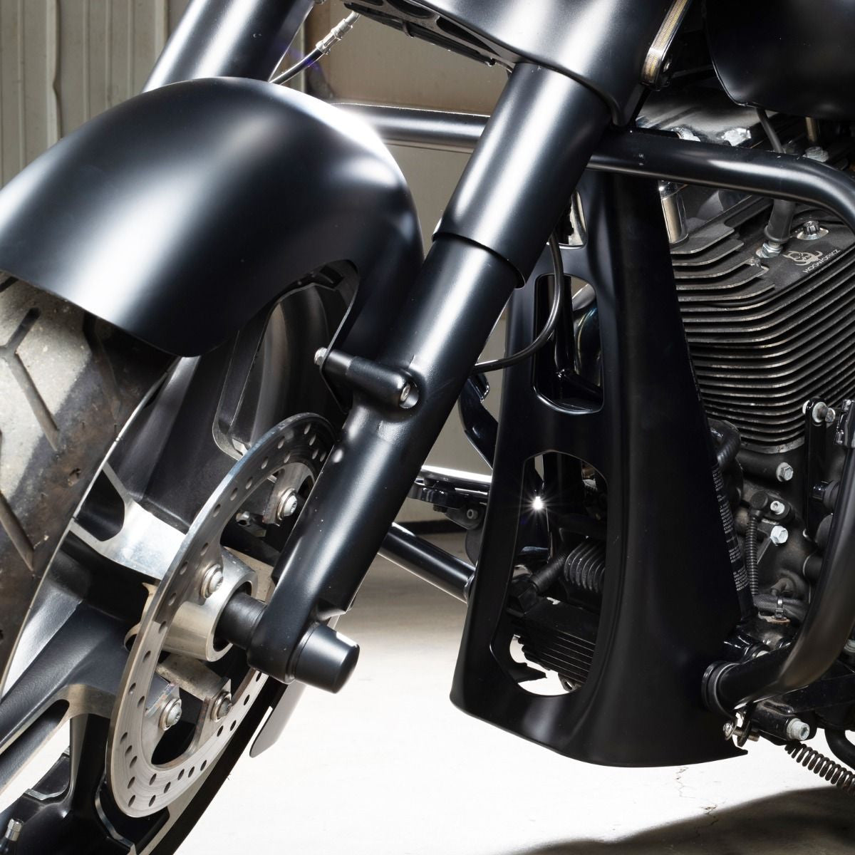 Vivid Black Chin Spoiler for Harley® Touring '14-'22