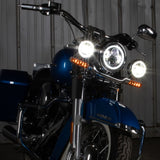 Harley® Chrome 4.5" LED HALOMAKER® Auxiliary Passing Lamps