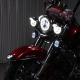 Harley® Chrome 4.5" LED HALOMAKER® Auxiliary Passing Lamps