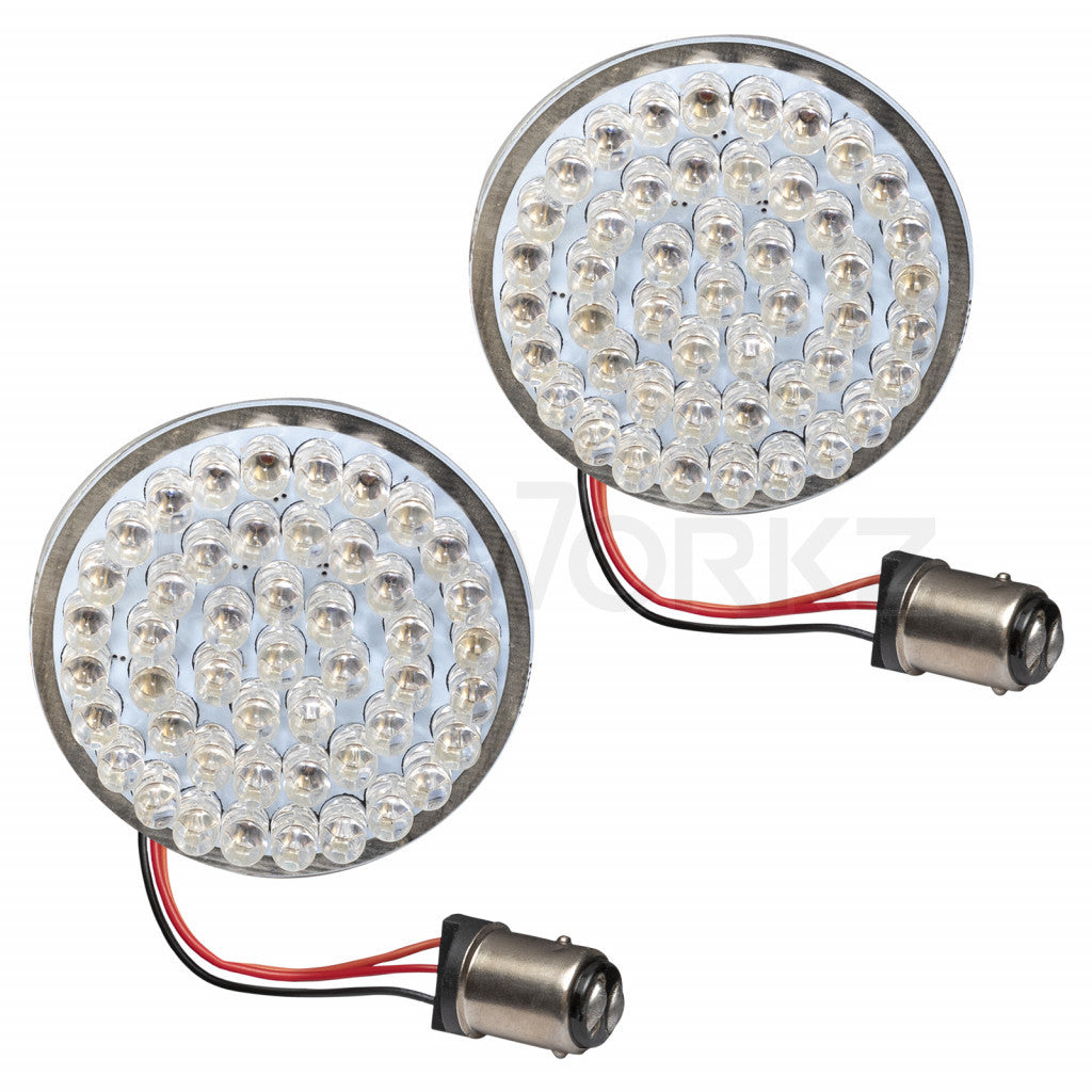 LED Rear Turn Signals for Harley Davidson | 1157 Base, Bullet Lens HOGWORKZ Halomaker