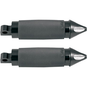 Spike Male-Mount Folding Footpegs- Black