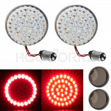 LED Rear Turn Signals for Harley Davidson | 1157 Base, Bullet Lens HOGWORKZ Halomaker