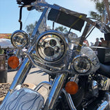 Chrome 7" LED Harley Daymaker Style Headlight