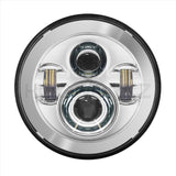 Chrome 7" LED Harley Daymaker Style Headlight